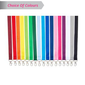 Flat Ribbed Lanyard - 1cm - Pack of 10