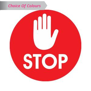 Stop Floor Sticker