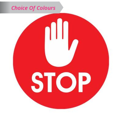 Stop Floor Sticker