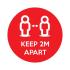 Keep 2m Apart Floor Sticker