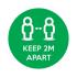Keep 2m Apart Floor Sticker