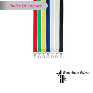Plain Coloured Bamboo Lanyard | 2cm Wide | 10 Pack
