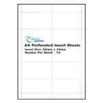 A4 Perforated Insert Sheets